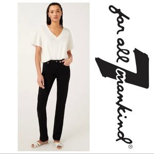 7 for all Mankind 7FAM Black Straight Leg Jeans Size 28